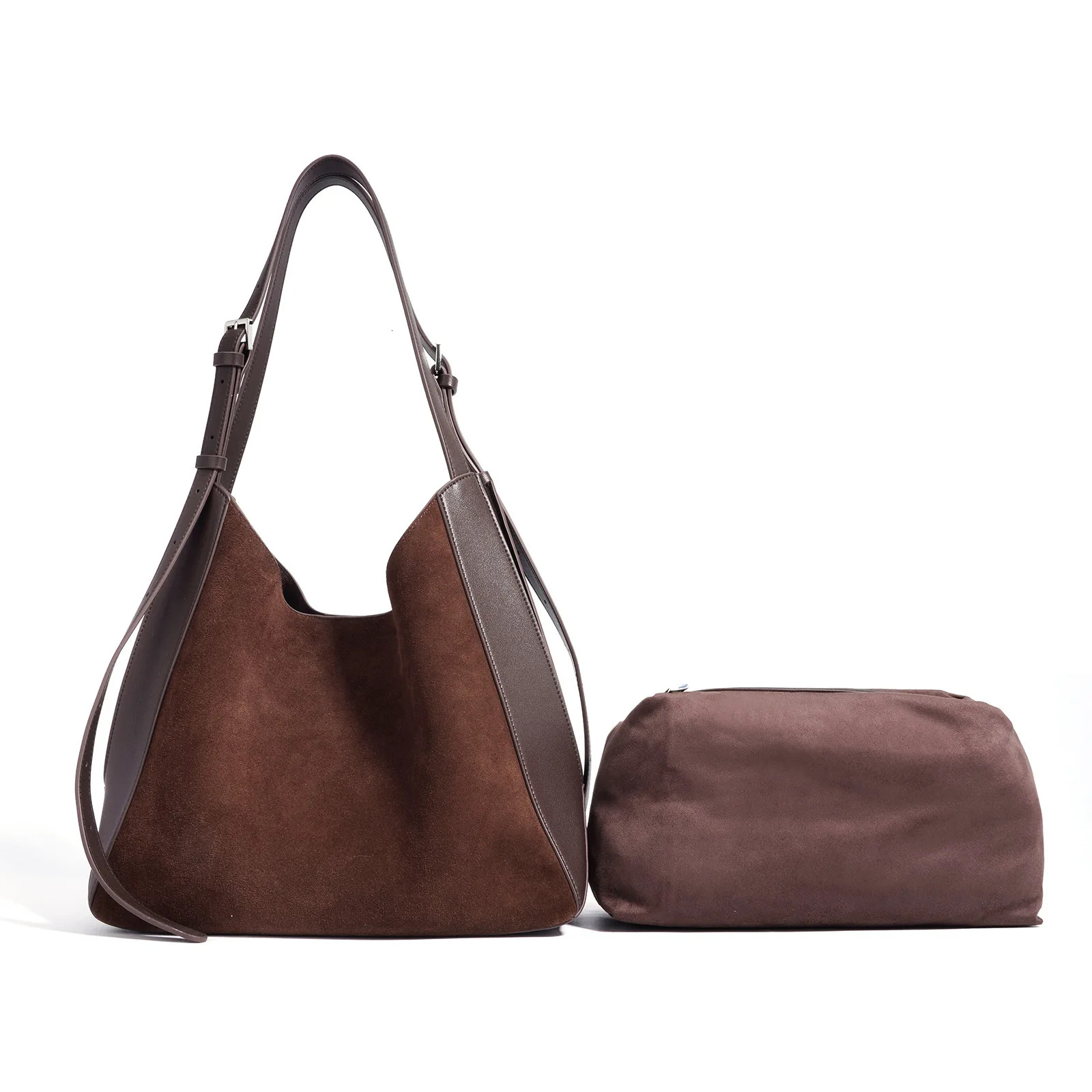 Motingsome Suede Leather Shoulder Bags Woman Fashion Designer Hobos Matte Skin Handbag Lagre Capacity Casual Tote 2025 New