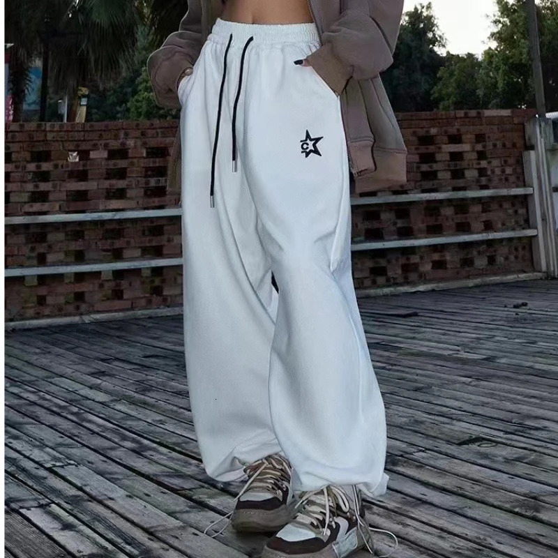 American celebrity printed womens oversized pants loose casual sports pants spring and summer ultra-thin womens Trouser Y2K 250102