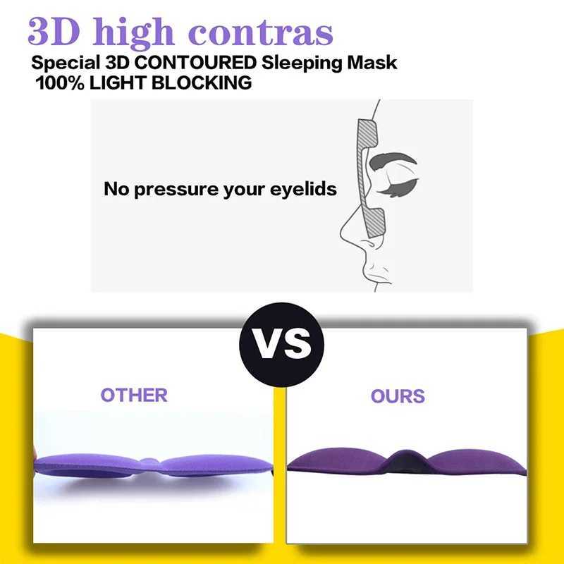 1Pcs 3D Sleep Mask Natural Sleeping Eye Mask Eyeshade Cover Shade Eye Patch Women Men Soft Portable Blindfold Travel EyepatchXJ250103