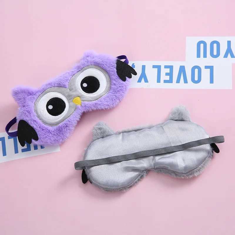 Hot Soft Silk Owl Toy Eye Mask Sleeping Mask P Eye Shade Cover 3D Cartoon Eyeshade Relax Sleep MaskXJ250103