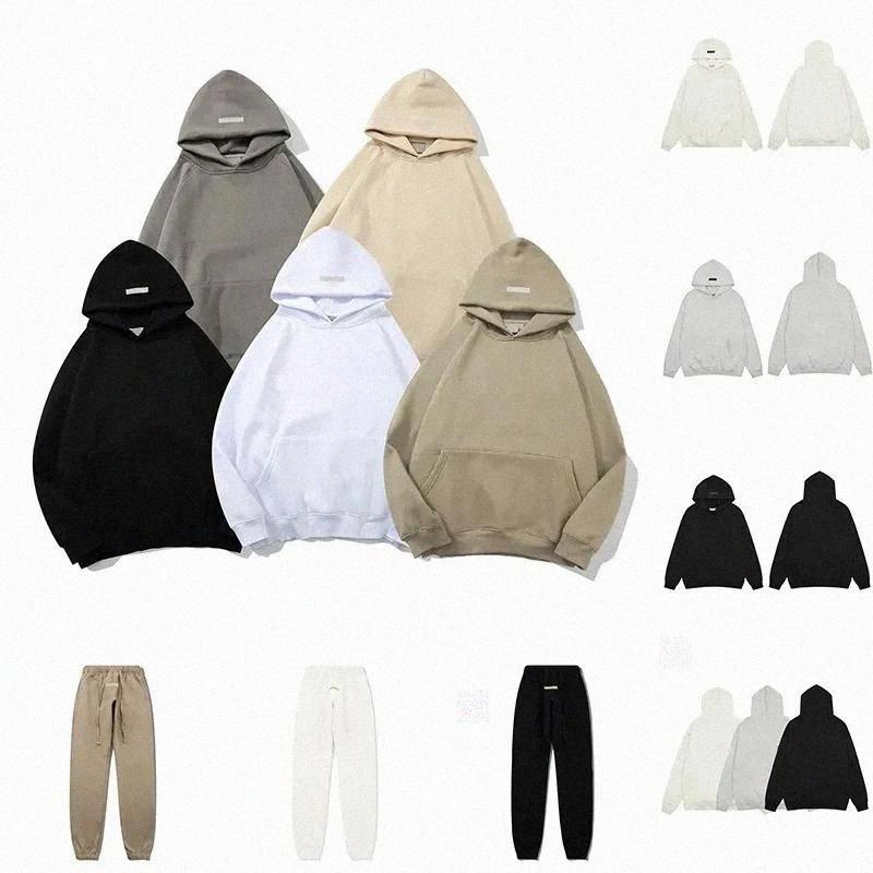 Designer es sweatshirt mens hoodie pants sweatpants women t shirt Letter Printed Design Long Sleeve Round Loose Sweater white gray cotton streetwear clothing