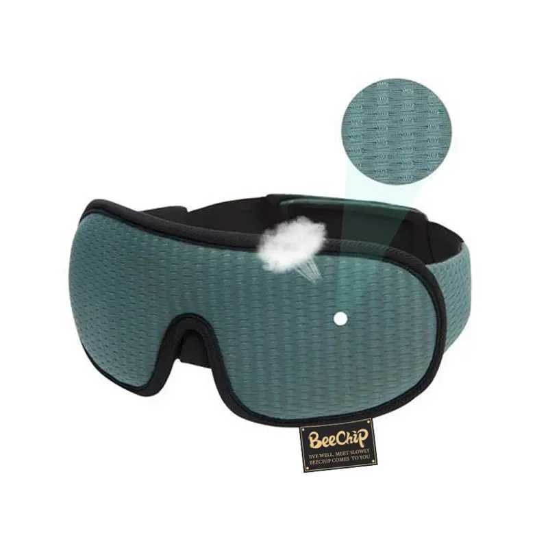3D Eye Mask Green Breathable Shading Sleeping Hot Sales Eye Mask Adjustable Strap Sleep Mask Padded Travel RestXJ250103