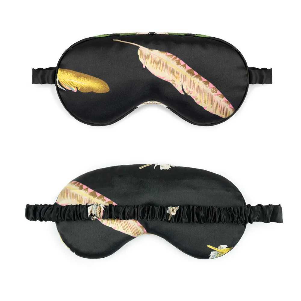 1PC Cartoon Silk Double-Side Shading EyeShade Sleeping Eye Mask Cover Eyepatch Blindfolds Eyeshade Health Sleep Shield LightXJ250103