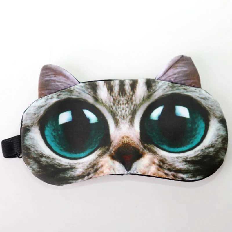 1PCS 3D Sleeping Mask Cute Cartoon Cat Dog Sleeping Eye Mask Eyeshade Cover Soft Portable Animal Blindfold Eyepatch Eye CoverXJ250103