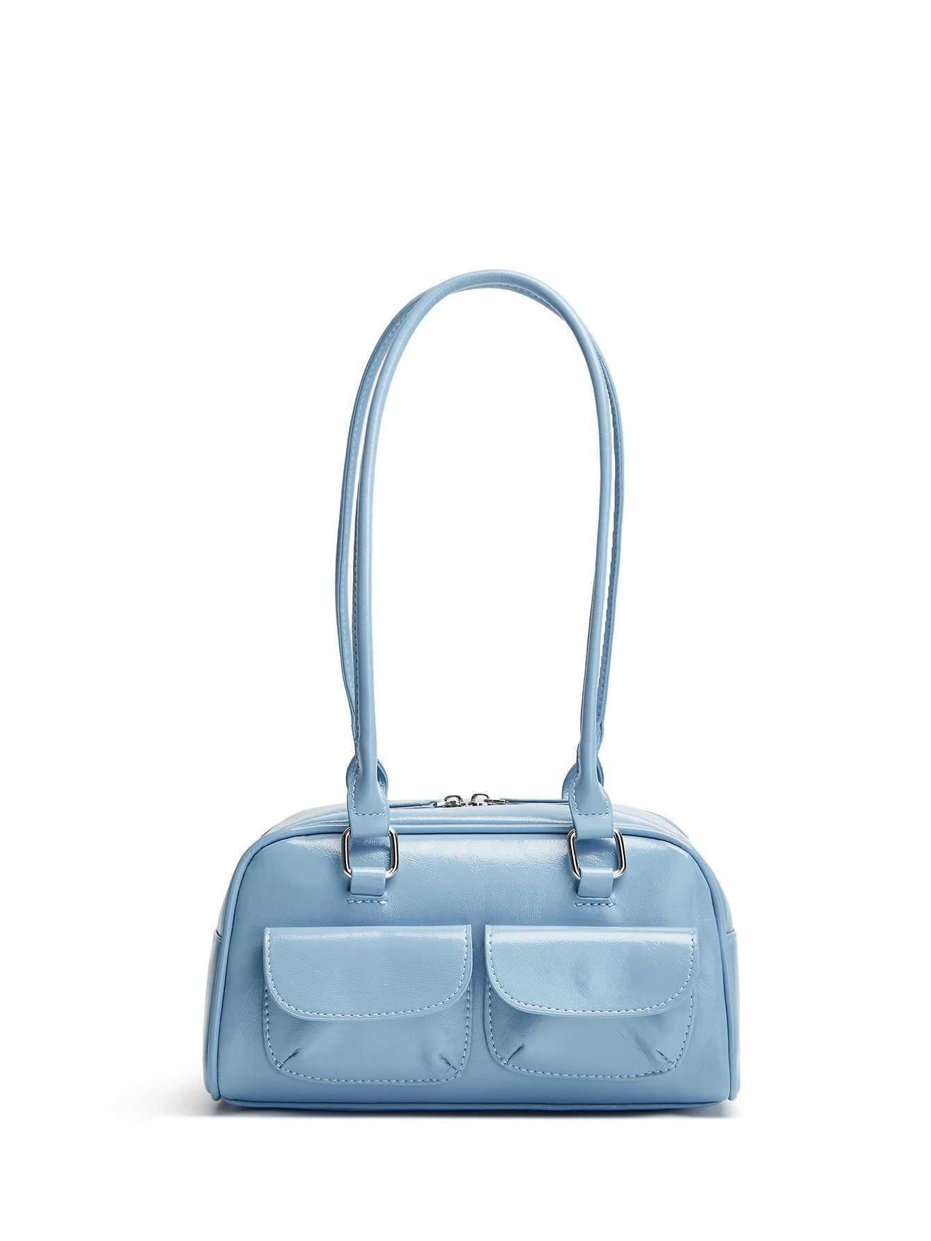 Lux Trendy Street Standoil Korean designer bowling box handbag for Wenboste handbag Pu leather bag Fem accessories Y240102