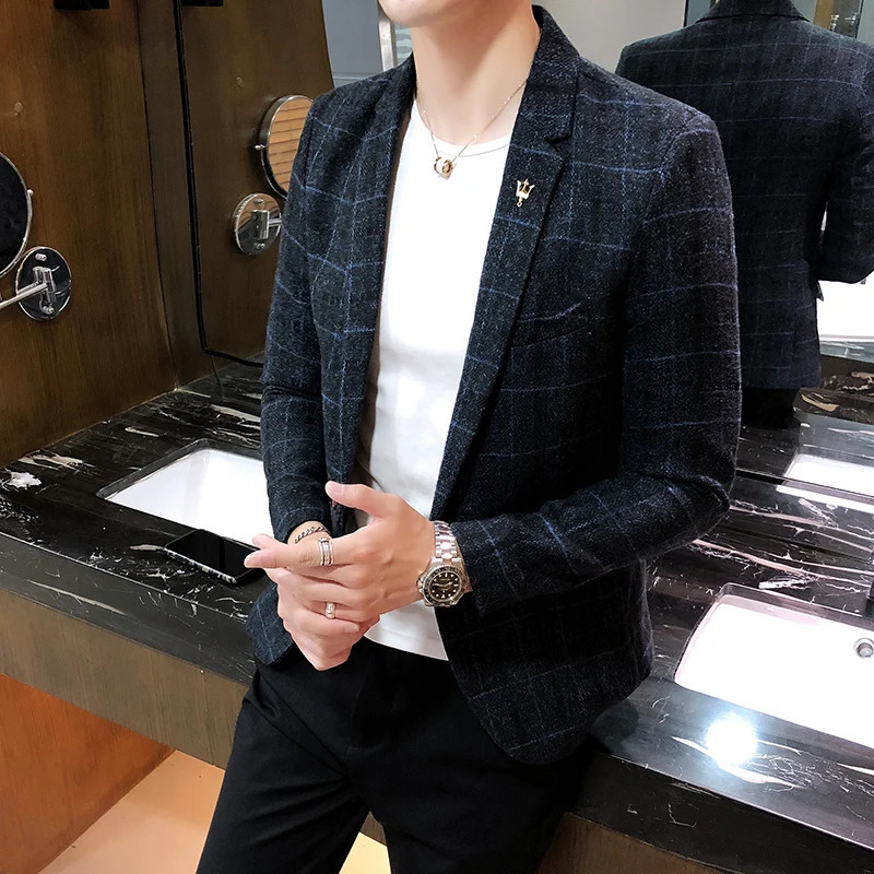 Mens Casual Flat Jacket Mens Linen Flat Business Self Culture Wedding Party Set Coat Size S-5XL 250102