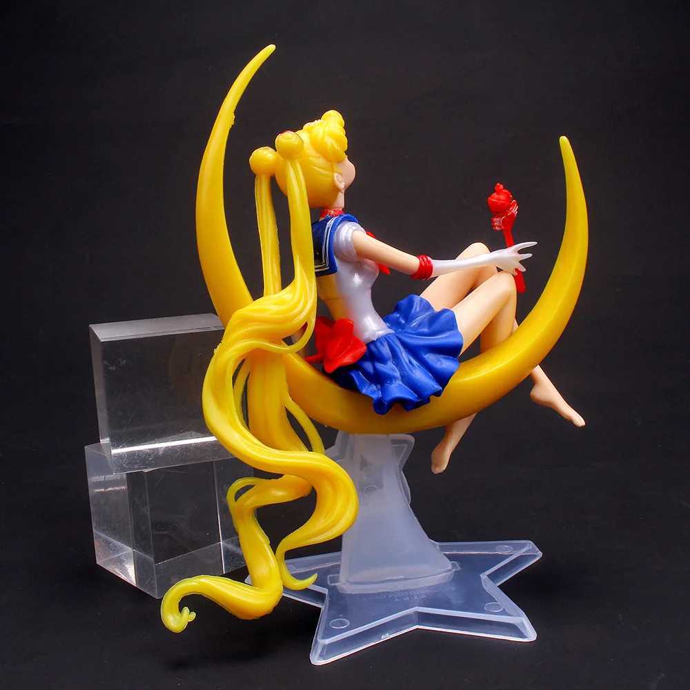 15cm Cute Anime Sailor Moon Tsukino Usagi PVC Figurine Action Figure Toy Doll Cake Decoration Collection Home Desktop Model GiftXJ250103