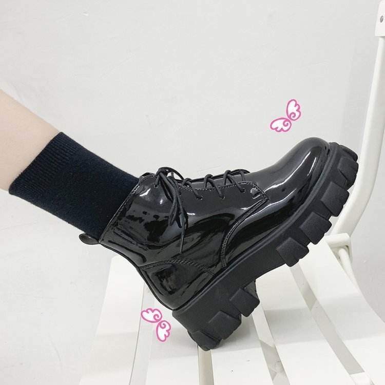 Ddmywed Autumn New Martin Women's British Style Lace Up High Rise Thick Sole Motorcycle Knight Boots Chinese Brand Shoes F0103-20 ddmythur