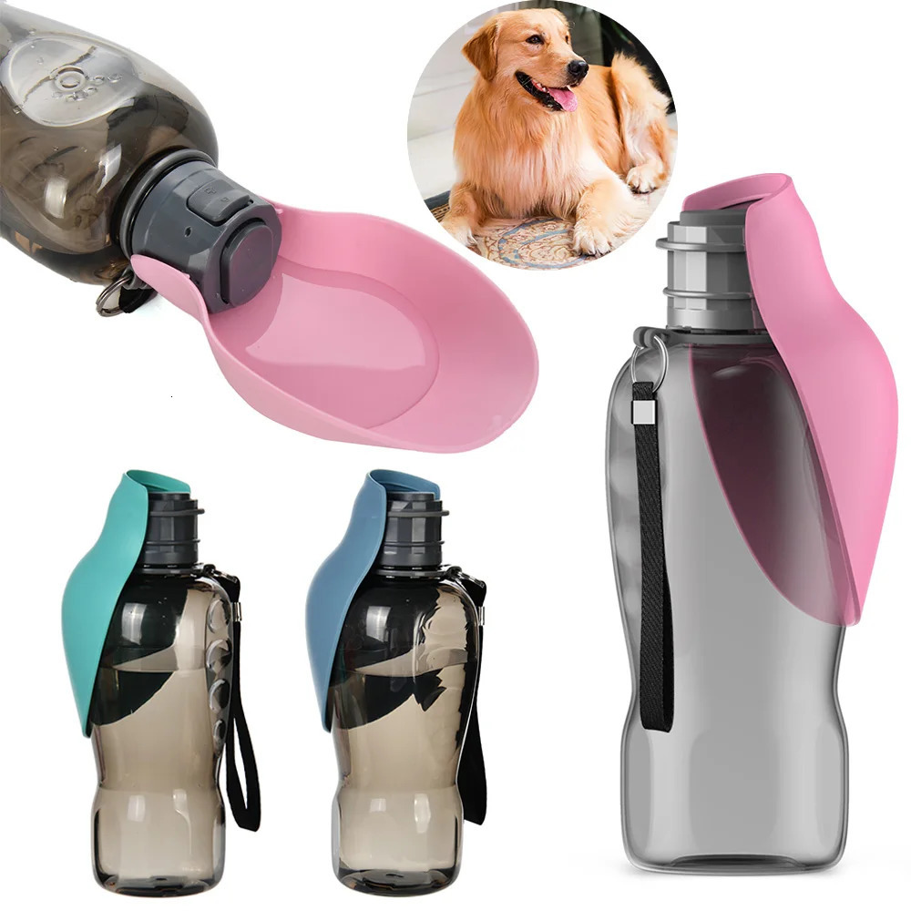 800ml Protable Pet Dog Water Bottle for Small Large Dogs Outdoor Hiking Leakproof Puppy Drinking Bowl Golden Retriever Supplies 250103