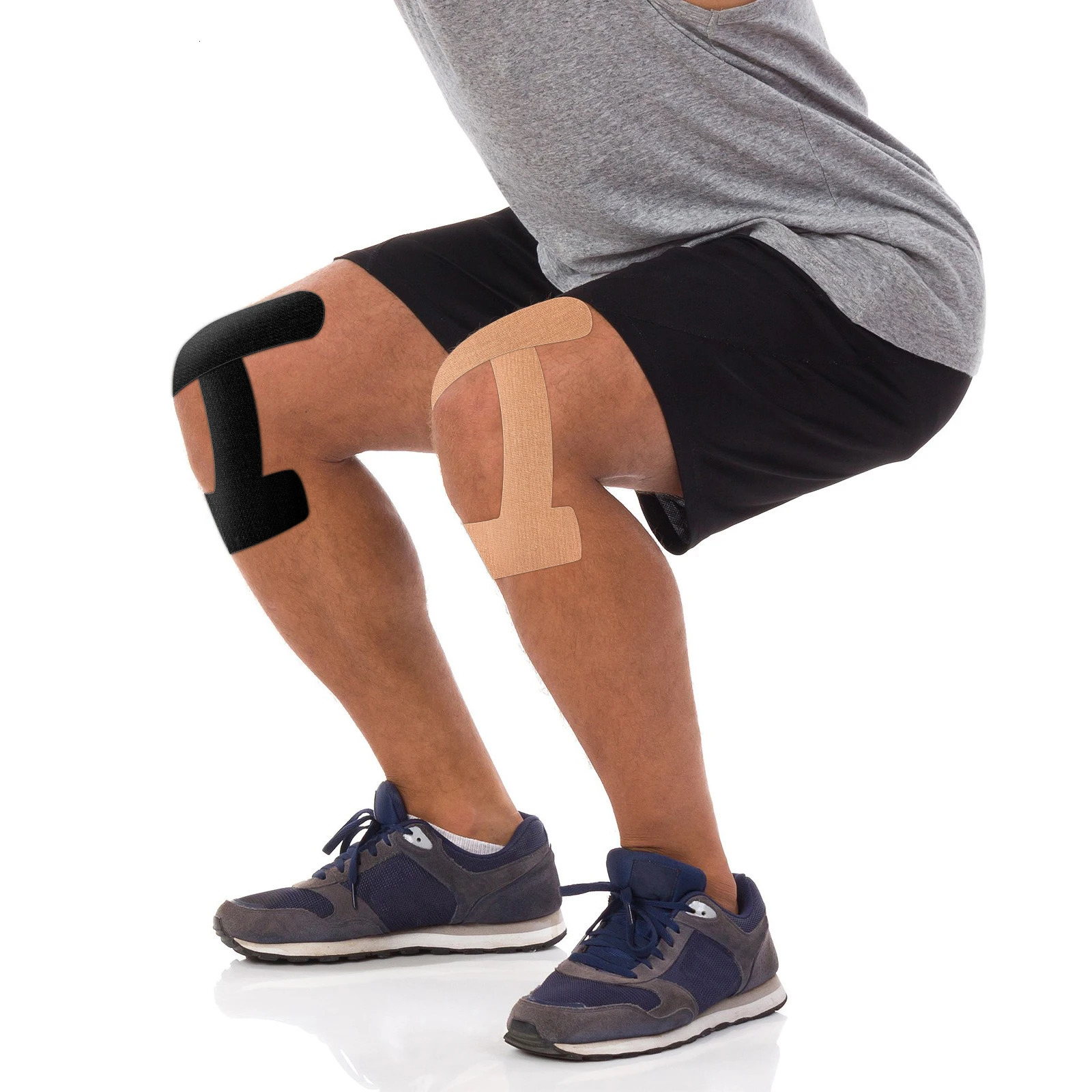 Kindmax Pre-Cut Kinesiology Tape 6 Pcs for Knee Ankle Sports Protection K-tape Patches Preventing Injury and Pain Relief 241226