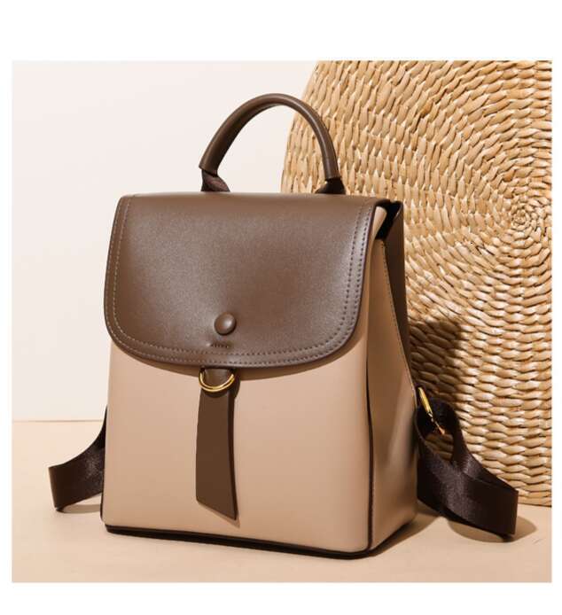 Women's Bags Shoulder backpack for women new simple contrasting texture bag, popular outdoor fashion women's bag