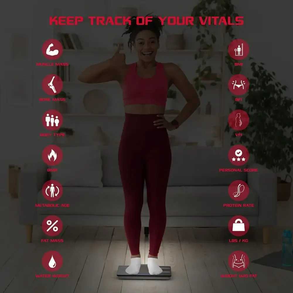 Bluetooth BMI BMR Body Fat Scale Application Smart Health W250103
