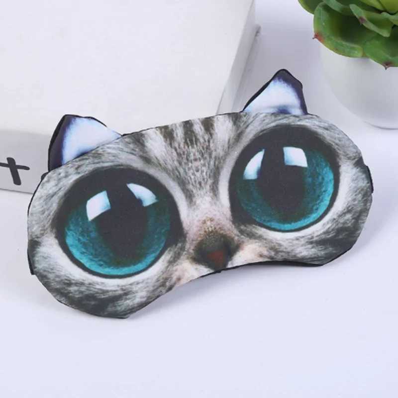 1pcs Eyeshade Cover Mask Shade Natural Sleeping Patch Cute Cat Dog Sleep Mask Soft Blindfold Travel Eyepatch Eye CareXJ250103