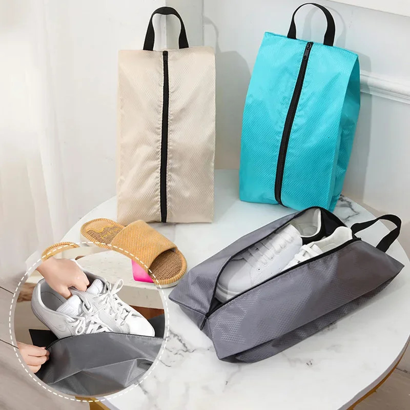 Portable Shoe Storage Bags Travel Cover Pouch Waterproof Pocket Unisex Zipper Organizer Bag Moistureproof Pack 241226