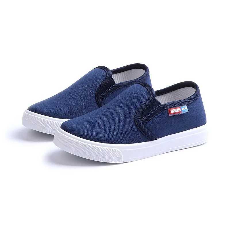 JGVIKOTO Fashion Boys Canvas Shoes Fashion Soft Breathable Childrens Casual Sports Shoes Childrens Flat Shoes Solid Color Sliders 27-38 M250103