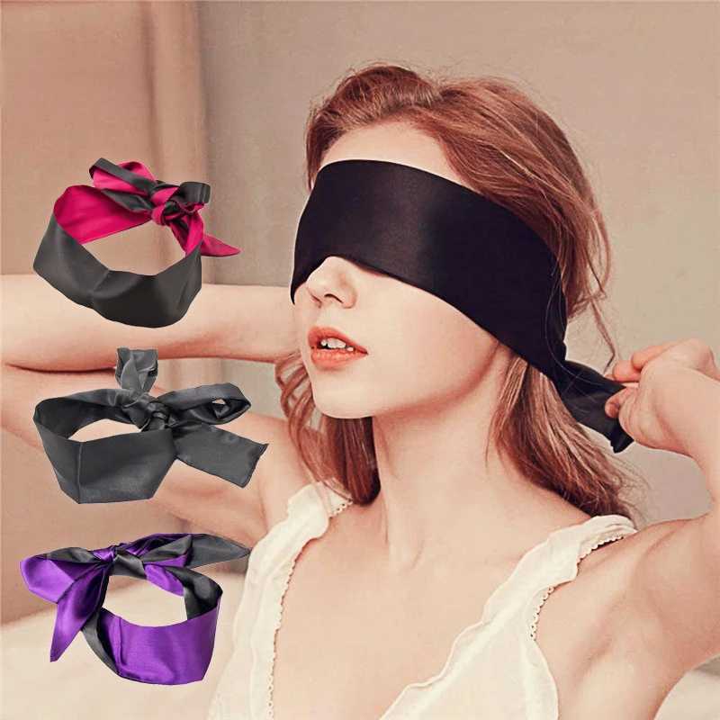 Silk Eye Cover Savour Eye Patches Cute Blindfold Silk Ribbon Satin Silk Sleep Mask Sexy For Women Gift Surprise High QualityXJ250103