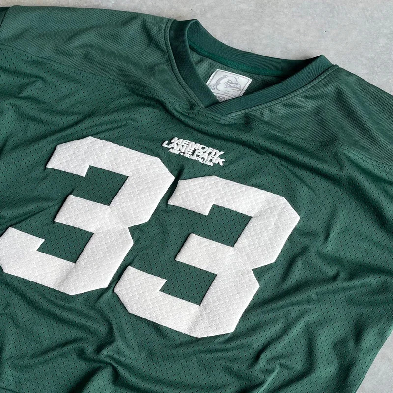 Y2K T Shirt Mesh Quick Dry Number 33 Sports Wear Streetwear Oversized T Shirt Men Women College Training Wear 250103