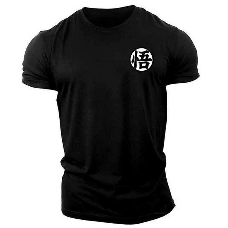 Gym Short Sleeve Fashion Japanese Anime Tops Tee Shirts Hip-Hop Unisex 100%Cotton T-Shirts 2023 New Mens Clothing S-4XLXJ240102