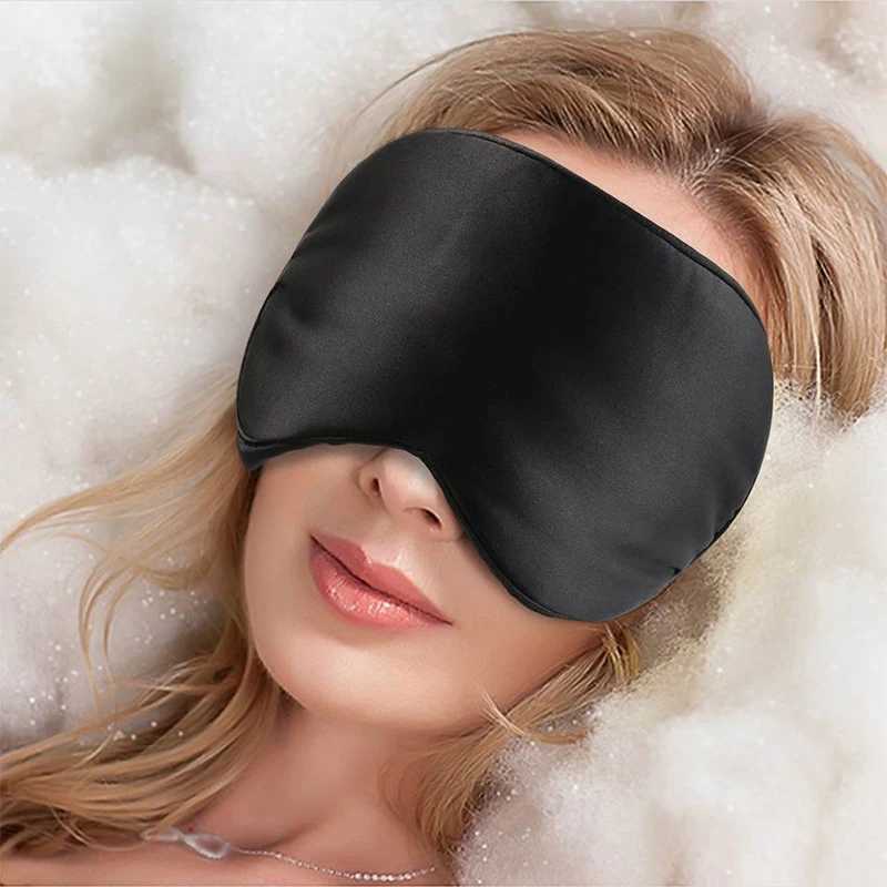 3D Natural Silk Sleep Mask Eye Masks Cover Portable Travel Eyepatch Double-Side Shading Eyeshade Health Sleeping Eye Care ToolsXJ250103