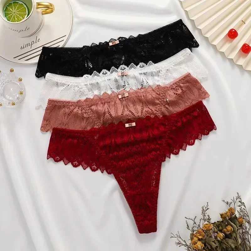 2023 new womens underwear sexy bead womens underwear lace thong womens underwear intimate T-back soft breathable S-XXL W250103