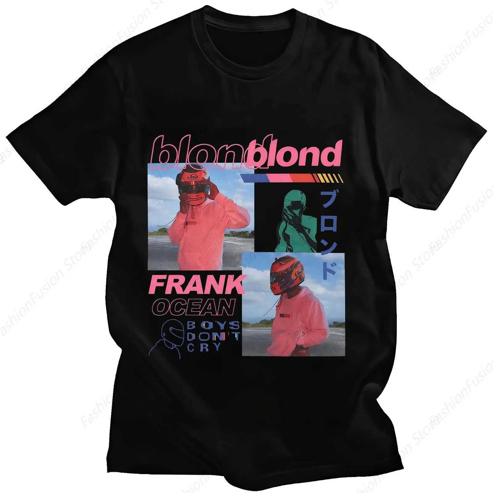 Mens FrankS Hip Hop Oceans Soft Tour 2024 T Shirts Retro 90s Tshirt Cotton Crew Neck Short Sleeves Mens Clothing for Casual TopXJ240102