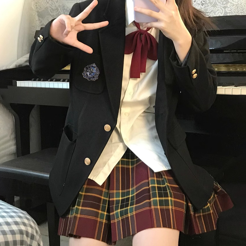 J13Korean style suit jacket for female students, college style, JK uniform suit, small suit