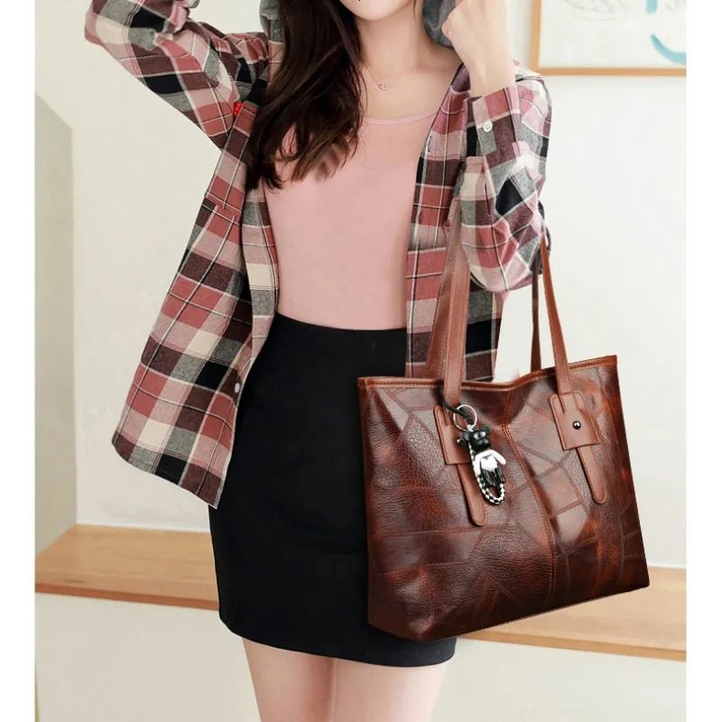 Korean Version Trendy Womens 2024 Large Capacity Tote Bag with Horizontal Square Zipper Single Shoulder Handbag y241226