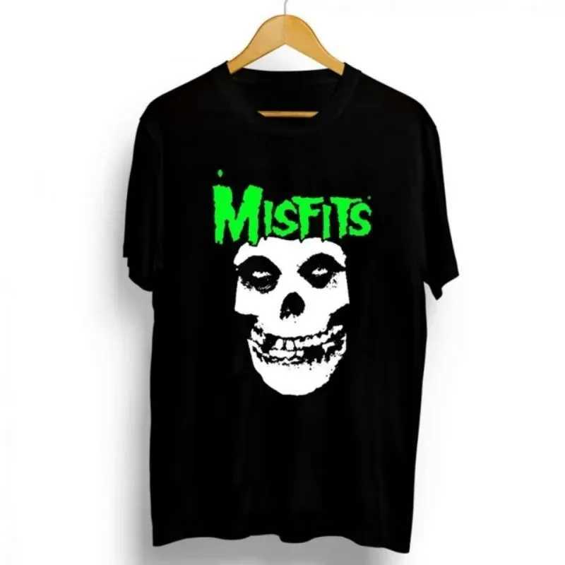 T Shirt Y2K Mens Womens Harajuku Gothic Hip Hop Graphic Printing Cotton Round Neck MISFITS Oversized Tees Short Sleeve TopsXJ240102