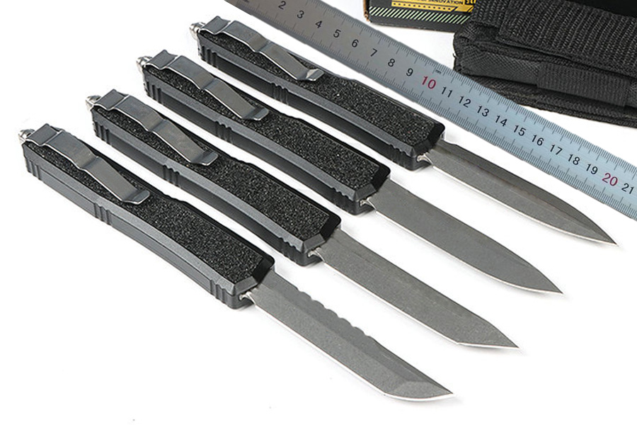 High End 7678 MT Tactical Knife D2 Steel Stone Wash Blade Black Aviation Aluminum Handle Outdoor EDC Pocket Knives with Nylon Bag and Repair Tool.