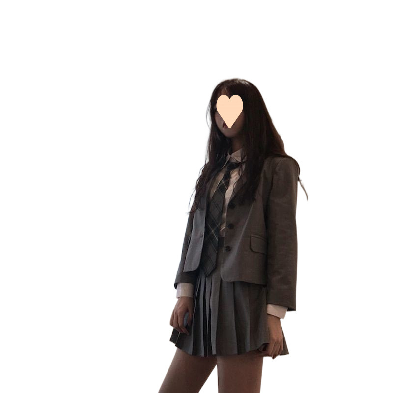 B13New small suit women's jacket student British style Korean version loose casual professional fashion solid color suit