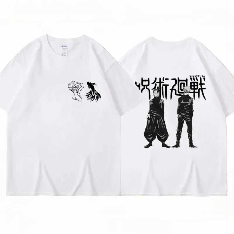 2024 Japanese Anime Jujutsu Kaisen T Shirt Satoru Gojo Geto Suguru Manga Graphic T-shirt Casual Harajuku Hip Hop StreetwearXJ240102