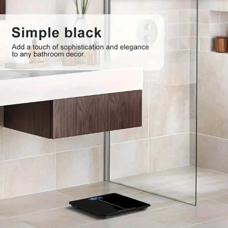 Multi functional square weight scale digital bathroom scale high-precision weight scale circular corner with LED display screen W250103