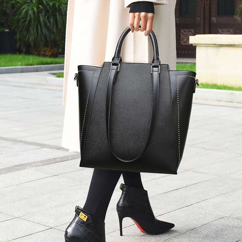 Women's Bags Tote bag texture, large capacity new minimalist women's handbag, commuting bag, women can carry one shoulder crossbody