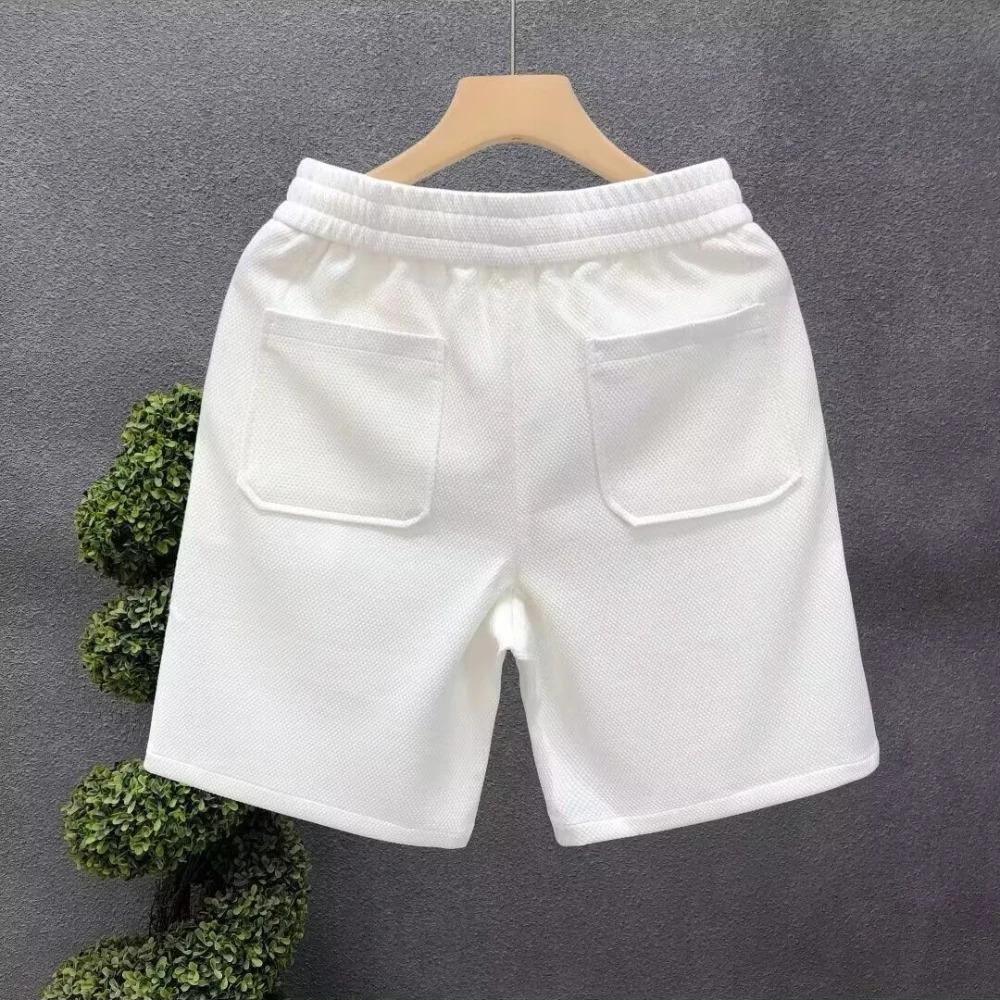 High Quality Mens Shorts Summer American Gym Shorts Fashion White Sports Short Pants High Street Mens Clothing Streetwear 2024 250102