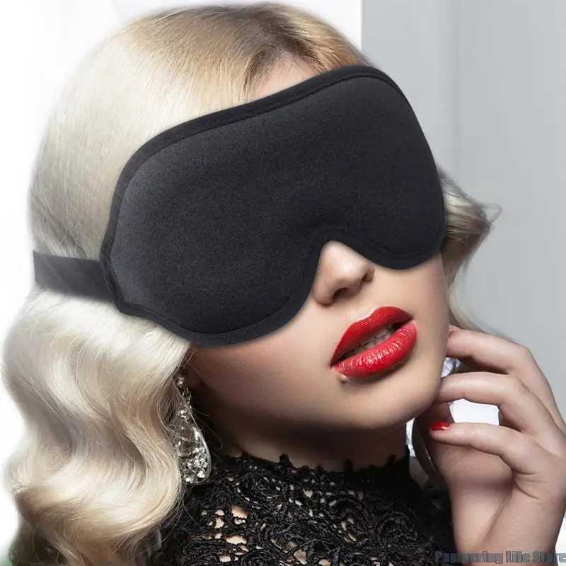 1 Pc 3D Silk Sleep Mask Memory Foam Soft Eye Patches Comfort 3D Design Face Sleep Mask Eyeshade Breathable Women MenXJ250103
