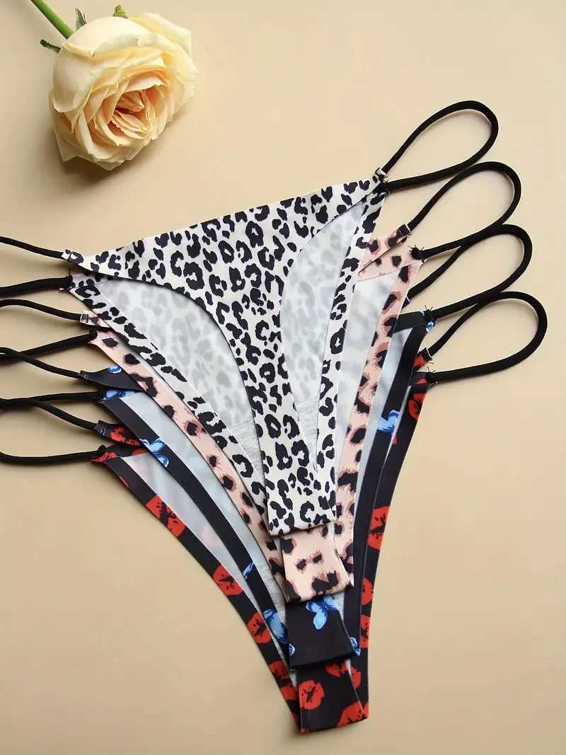 FINETOO 6-piece seamless printing thong sexy and comfortable breathable stretch intimate underwear womens underwear and lingerie W250103