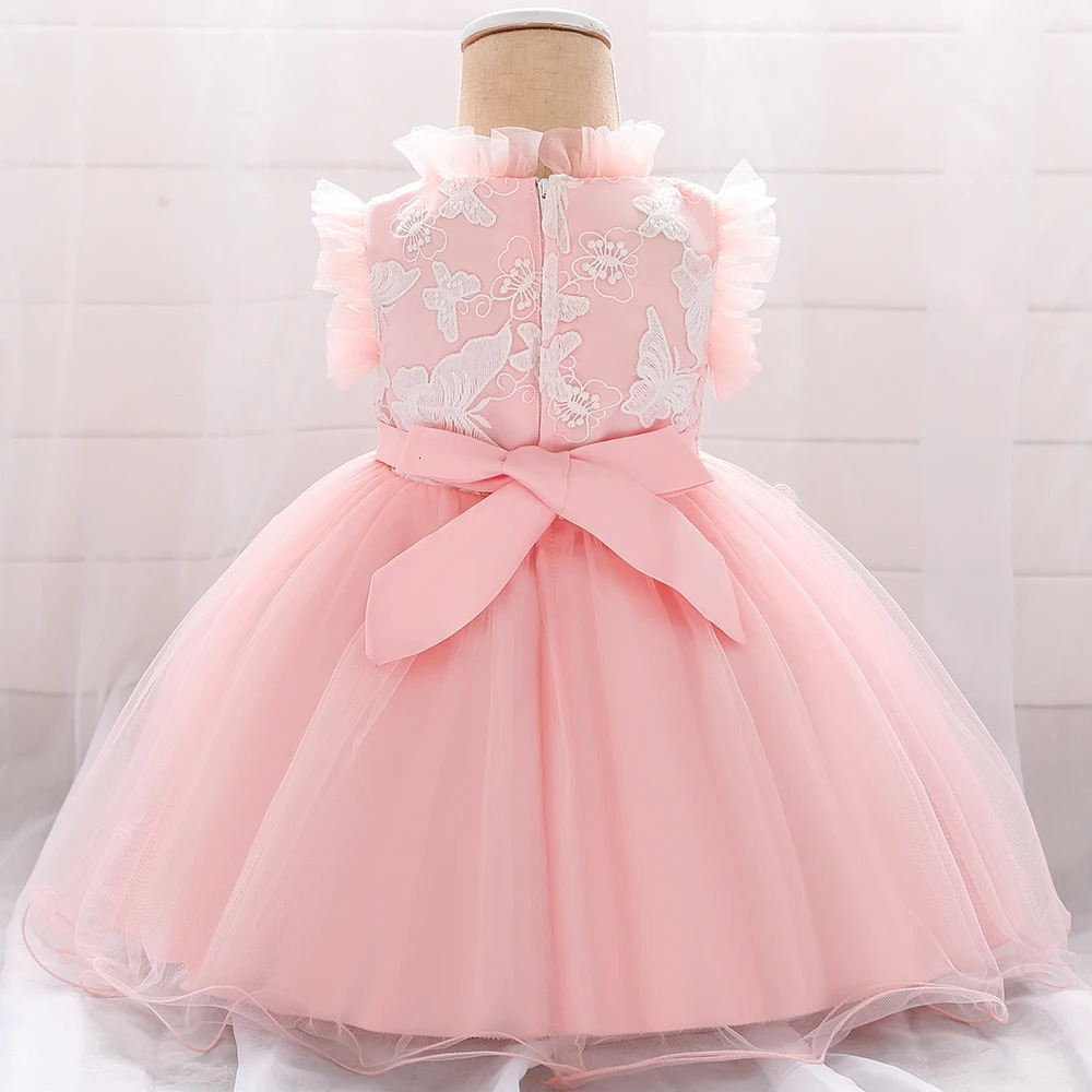 Toddler Butterfly Christening Princess Dress for Baby Lace Tulle 1 Year Birthday Party Girl Dress born Baptism Prom Ball Gown 250103