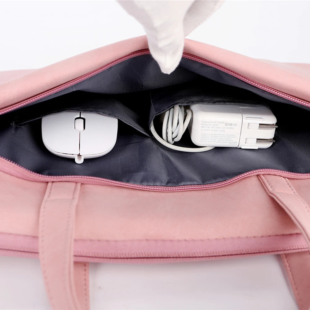 Laptop Bag 13.3 14 15.6 Inch Notebook Case Sleeve For Macbook Air Pro Computer Women Men Handbag Waterproof PU Leather Briefcase 250102