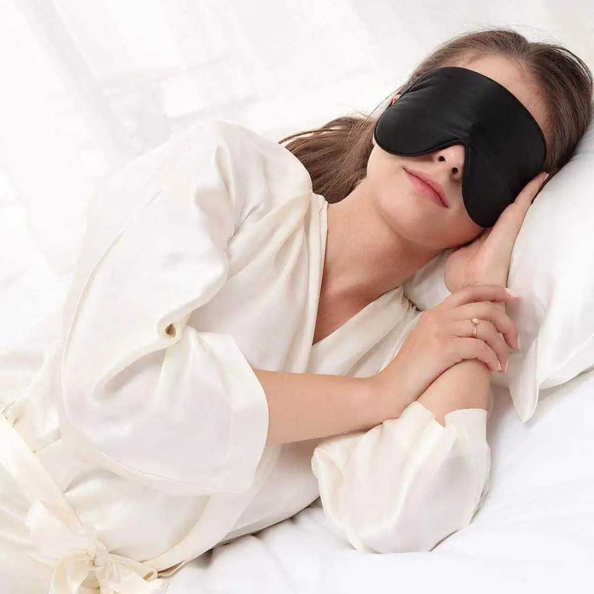 Natural Silk Sleep Mask Blindfold Super Smooth Night Sleeping Eyeshade Block Out Light Travel EyepatchXJ250103