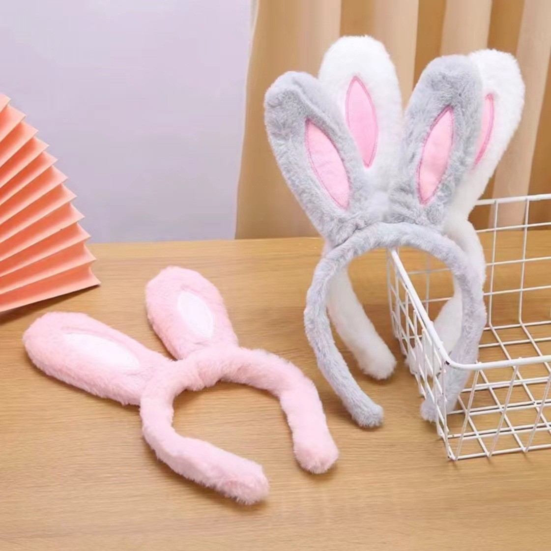 Cartoon Plush Hair Hoop Girl Cute Rabbit Ears Fury Headband Autumn/Winter Press Hair
