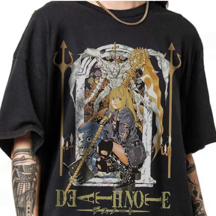 Misa Amane T-shirt Inspired Anime Death Note T-shirt Black- Anime GiftXJ240102