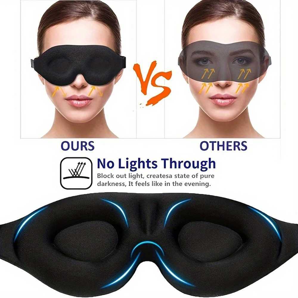 3D Eye Mask Adjustable Suitable for Men and Women with No Pres on the Eyes Breathable and Light Blocking Eye Mask BlackXJ250103