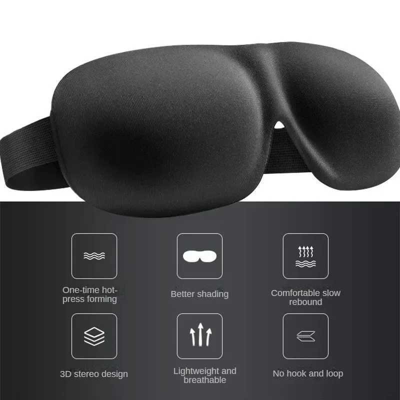 3D Contoured Sleep Mask 100% Light Blocking Eye Mask Ultra-Soft Skin-Friendly Material Breathable Eye Cover For Rest Travel YogaXJ250103