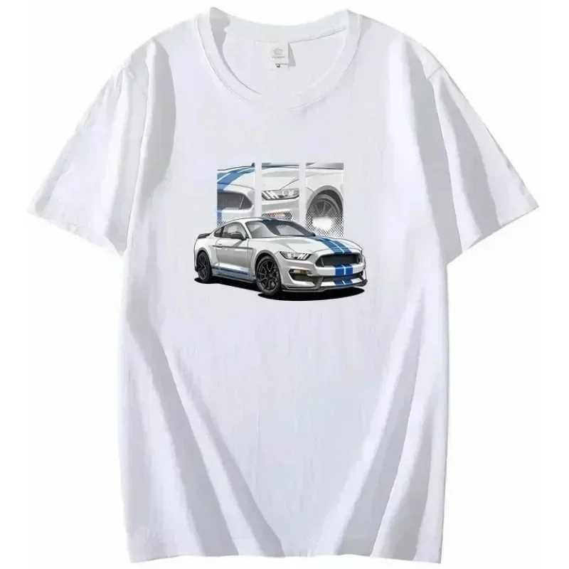 Mens Printed Pattern Car Letter Print T-shirt Perfect Never Ends GT3-RS Printed Cotton Short Sleeve Casual 911 Loose T-shirtXJ240102