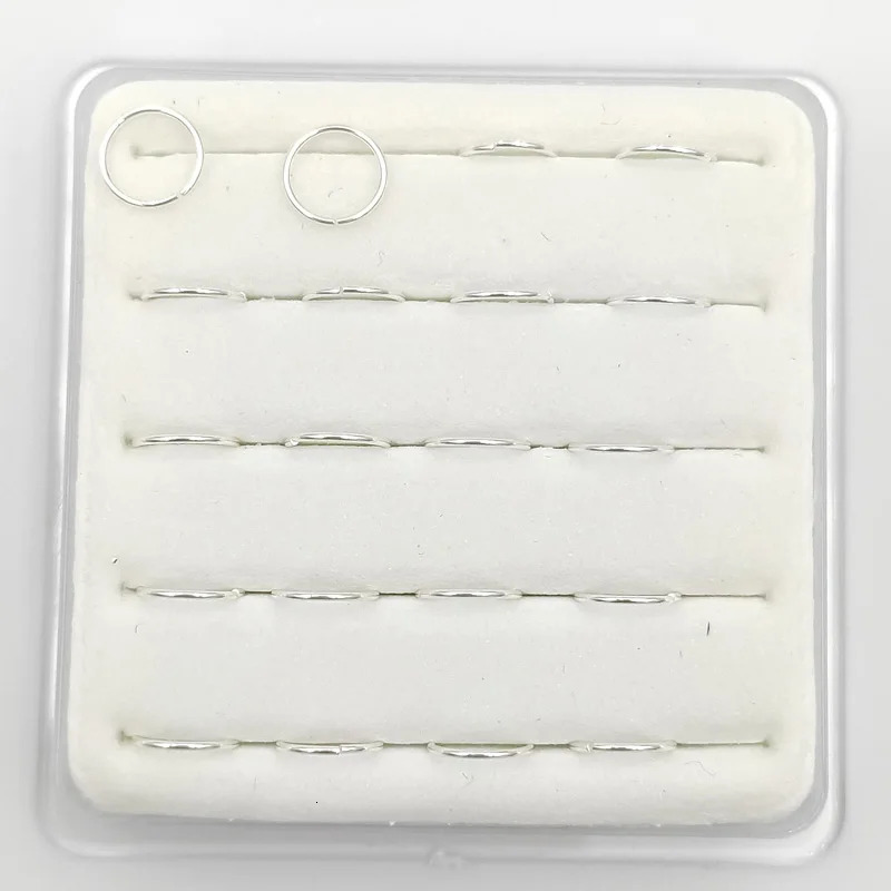 925 sterling silver Nose Ring Cartilage Tragus Helix Lip Ear Piercing Ring 22G*6mm 20pcs/pack 250103