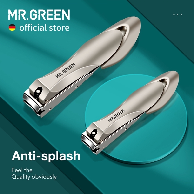 MR.GREEN Nail Clippers Stainless Steel Anti Splash Fingernail Cutter Manicure Tools Bionics Nail Trimmer Pedicure Scissor 250103