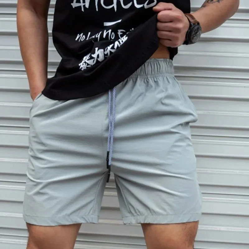 summer Men Shorts Light Weight Thin Short Pants Running Fitness gyms Quickdrying Drawstring sports 250103