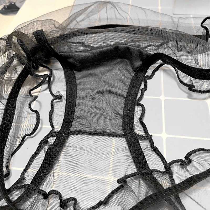 Transparent Sexy Panties Low Waist Seamless Panties Women Lace Panties Summer Pure Cotton Crotch Breathable Underpants UnderwearXJ250103