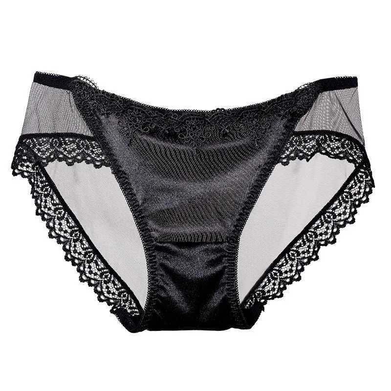 Ladies Lace Fashion Briefs Transparent Thin Underpants Cotton Crotch Low Waist Panties Intimates Elasticity Breathable LingerieXJ250103
