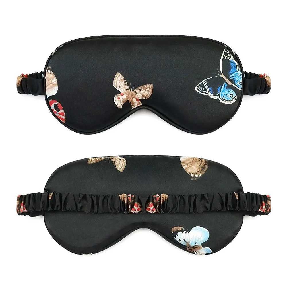 1PC Cartoon Silk Double-Side Shading EyeShade Sleeping Eye Mask Cover Eyepatch Blindfolds Eyeshade Health Sleep Shield LightXJ250103